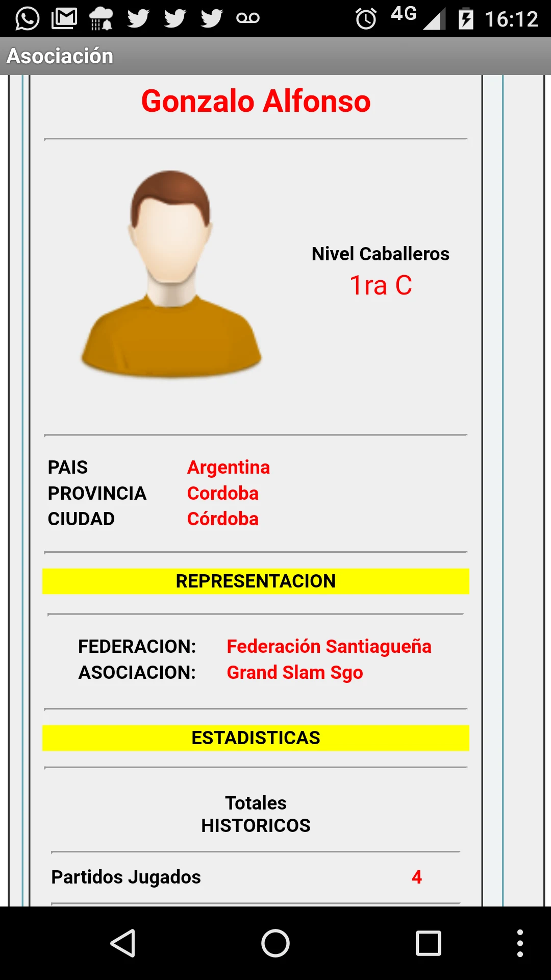 Federación Santafesina Pádel screenshot