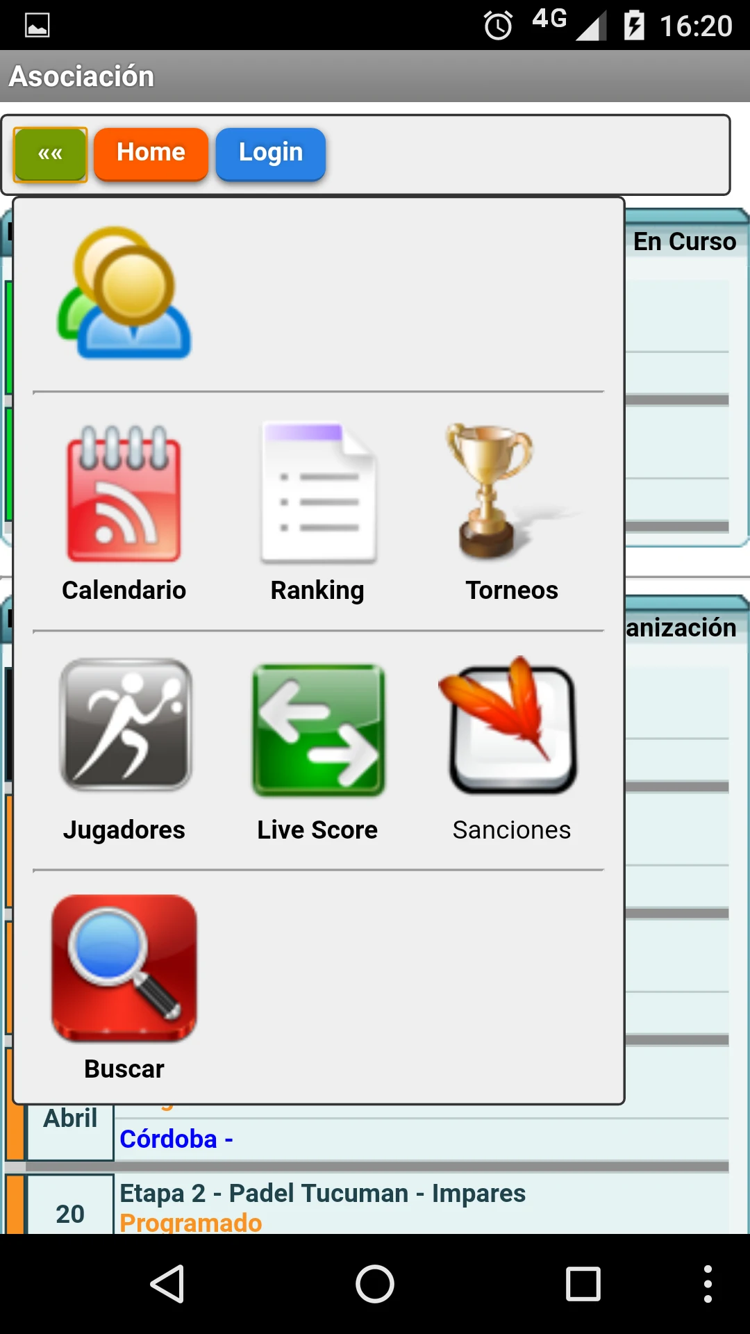 Federación Santafesina Pádel screenshot